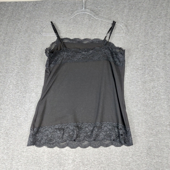 CATO WOMENS Y2K BLACK WITCHY WHIMSIGOTH FAIRY GRUNGE LACE TRIM CAMI SIZE M - Picture 9 of 14